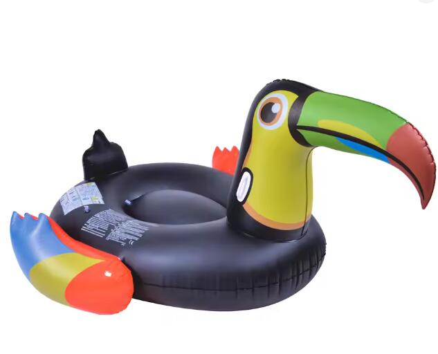 Flotador hinchable piscina y playa Tucán gigante 104x96 2 camaras aire  100kg 3/3