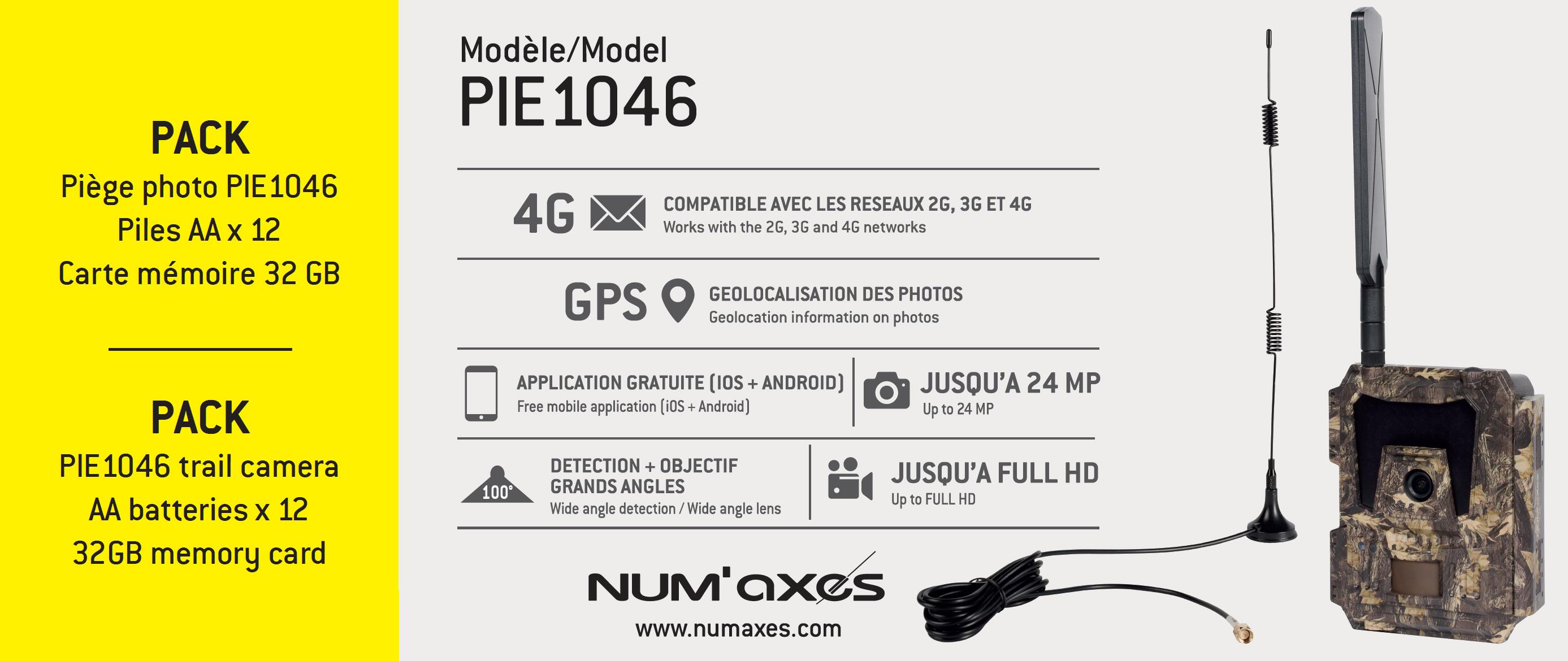 Pack tout compris : Piège-photographique PIE1046 + Piles + Carte mémoire 2/4