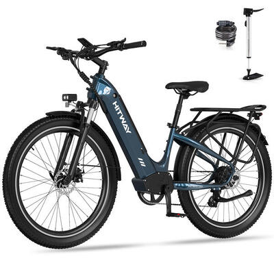 Elektrische stadsfiets 26*3,0", bereik 80-150 km, lage instap, bk16