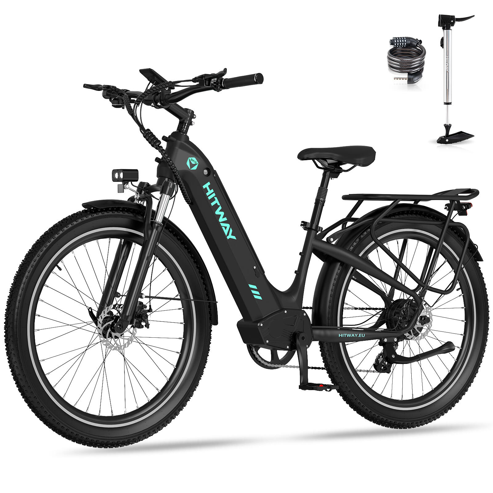 Bicicletă Electrică Urbană Low-Step 26×3.0, Samsung 864Wh, 150 km BK16