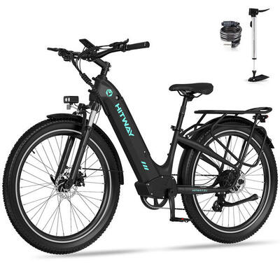 Elektrische stadsfiets 26*3,0", bereik 80-150 km, lage instap, bk16