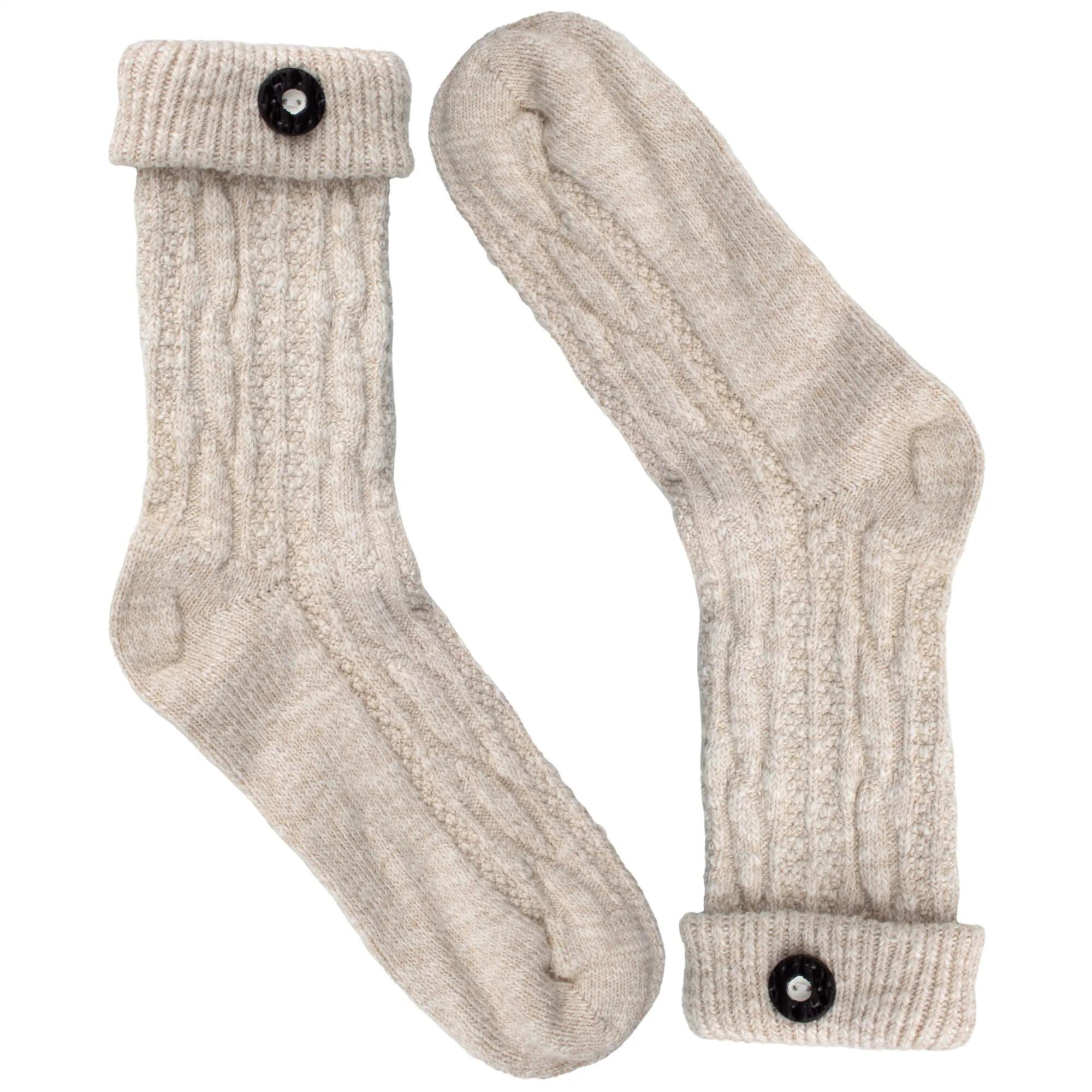 Trachtensocken mit Umschlagbund und Knopf für Damen und Herren 2/10