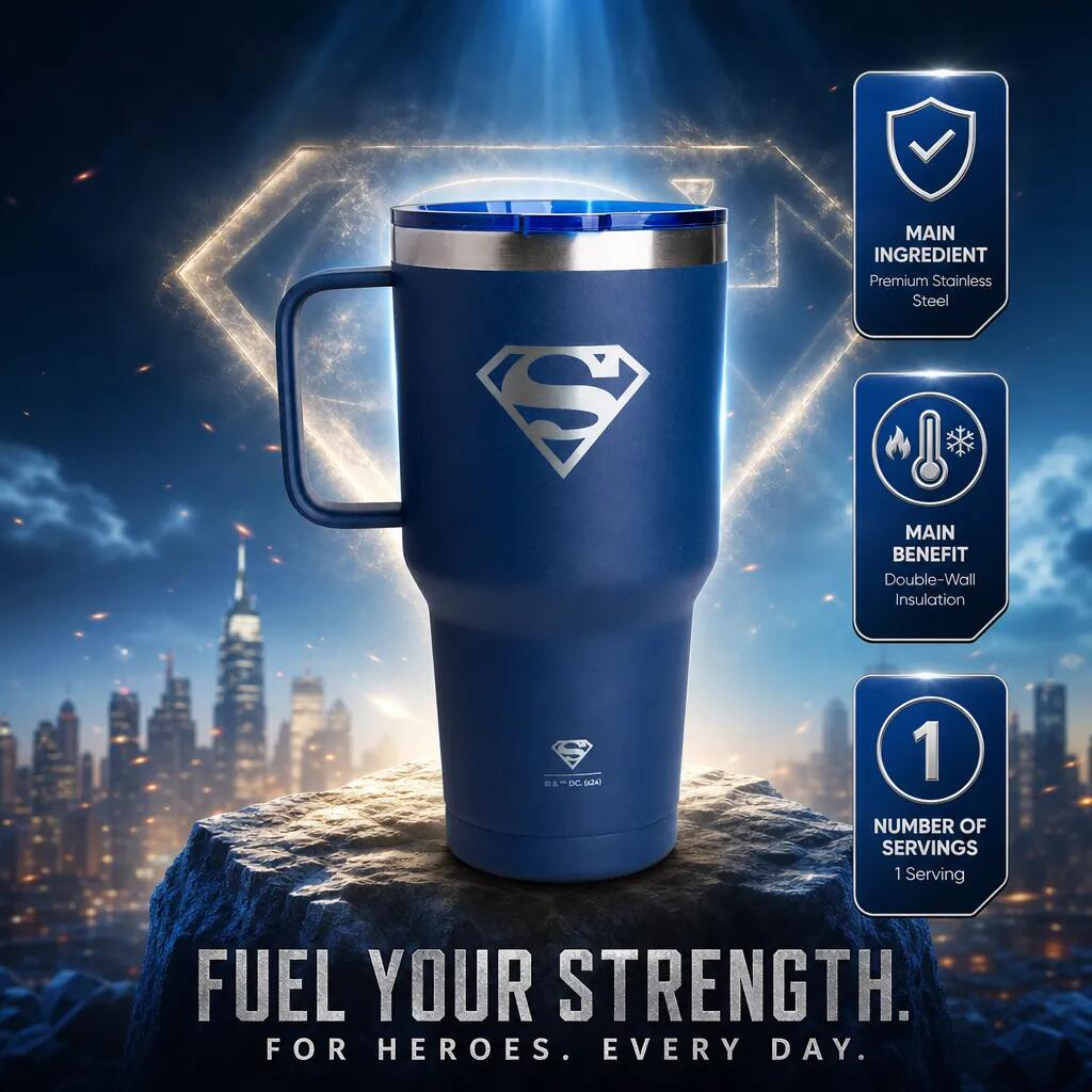 SmartShake Bohtal Insulated Nomad Tumbler DC Comics Superman 900ml