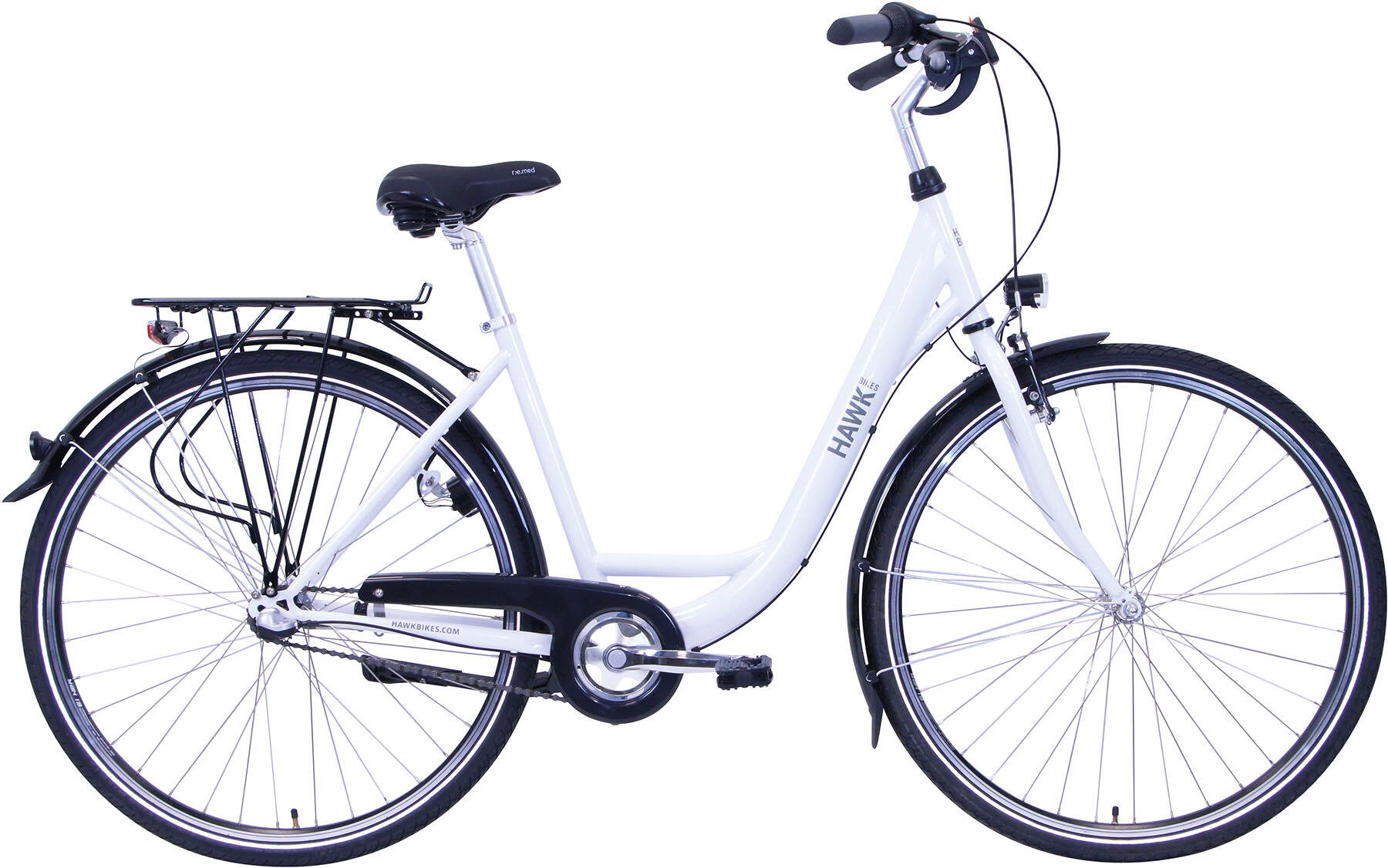 HAWK City Wave Premium Fahrrad White 28 Zoll 3-Gang 1/4