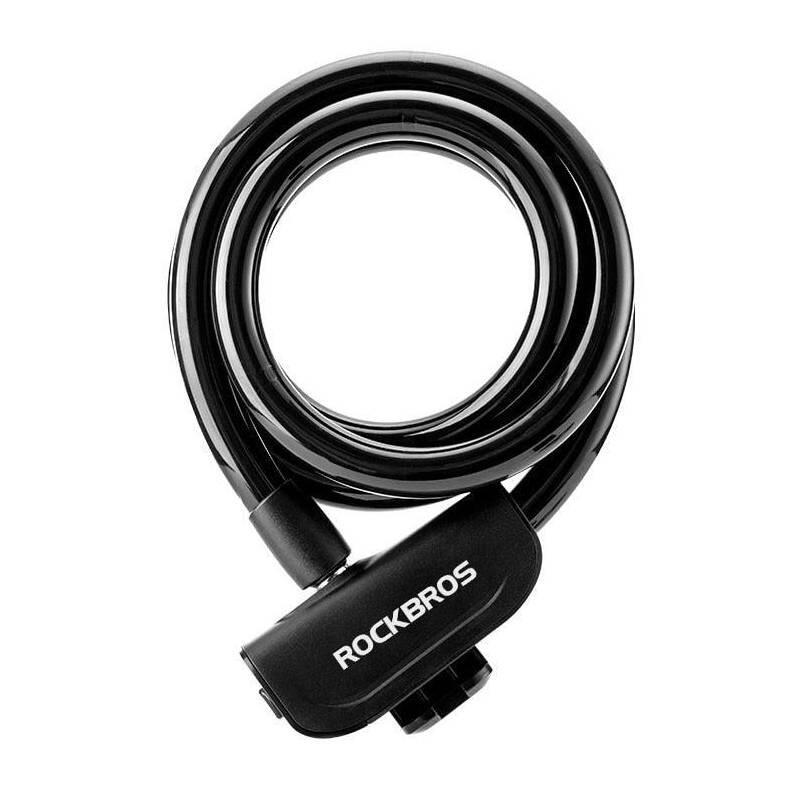 Zapięcie rowerowe, linka, na kluczyk ROCKBROS RKS515-BK czarne 2/6