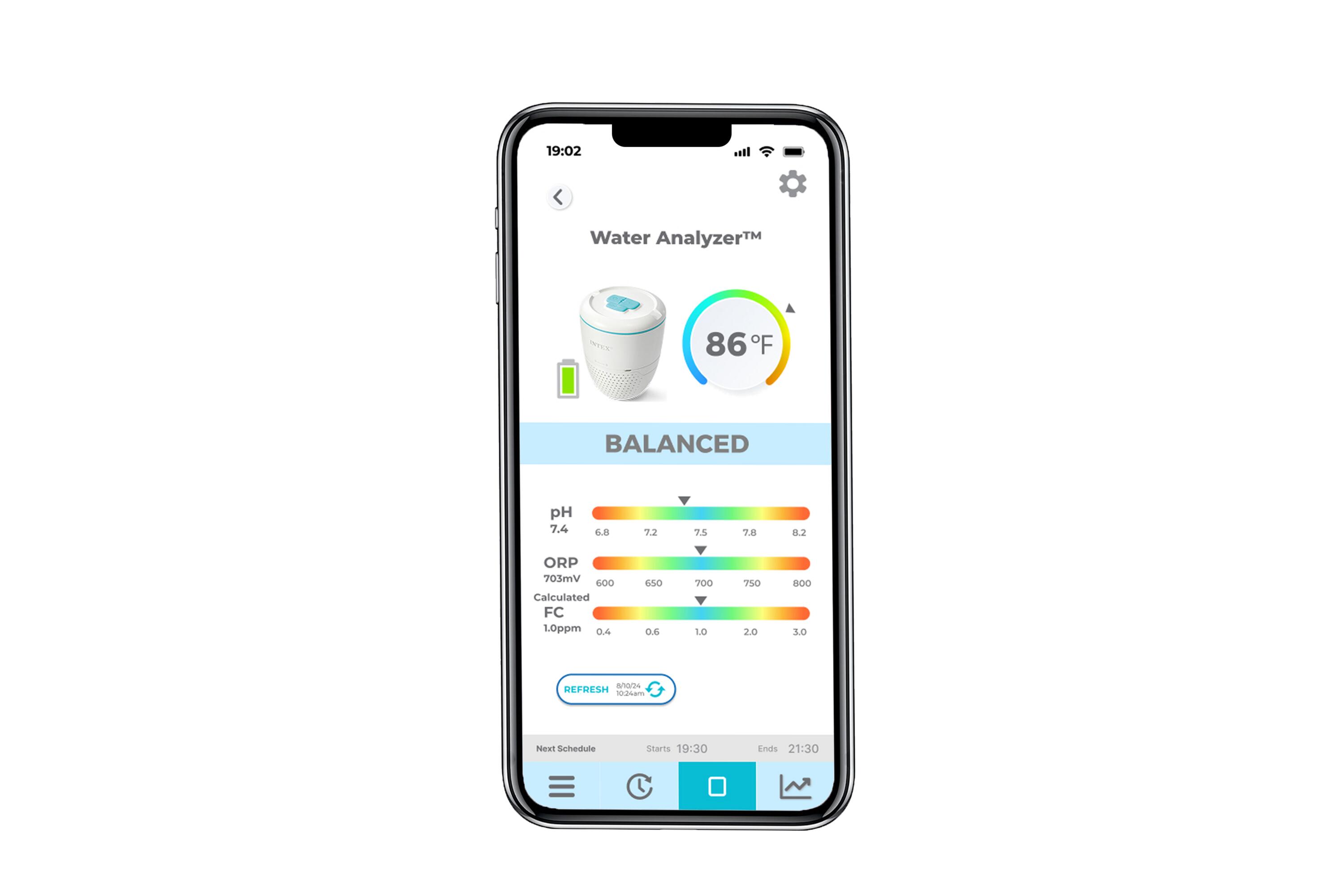 Intex 28607 - Analizzatore d'Acqua Piscina Galleggiante con App 4/7