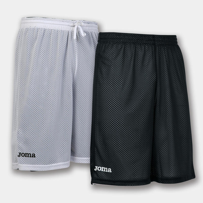 Short basket-ball Garçon Joma Rookie noir blanc