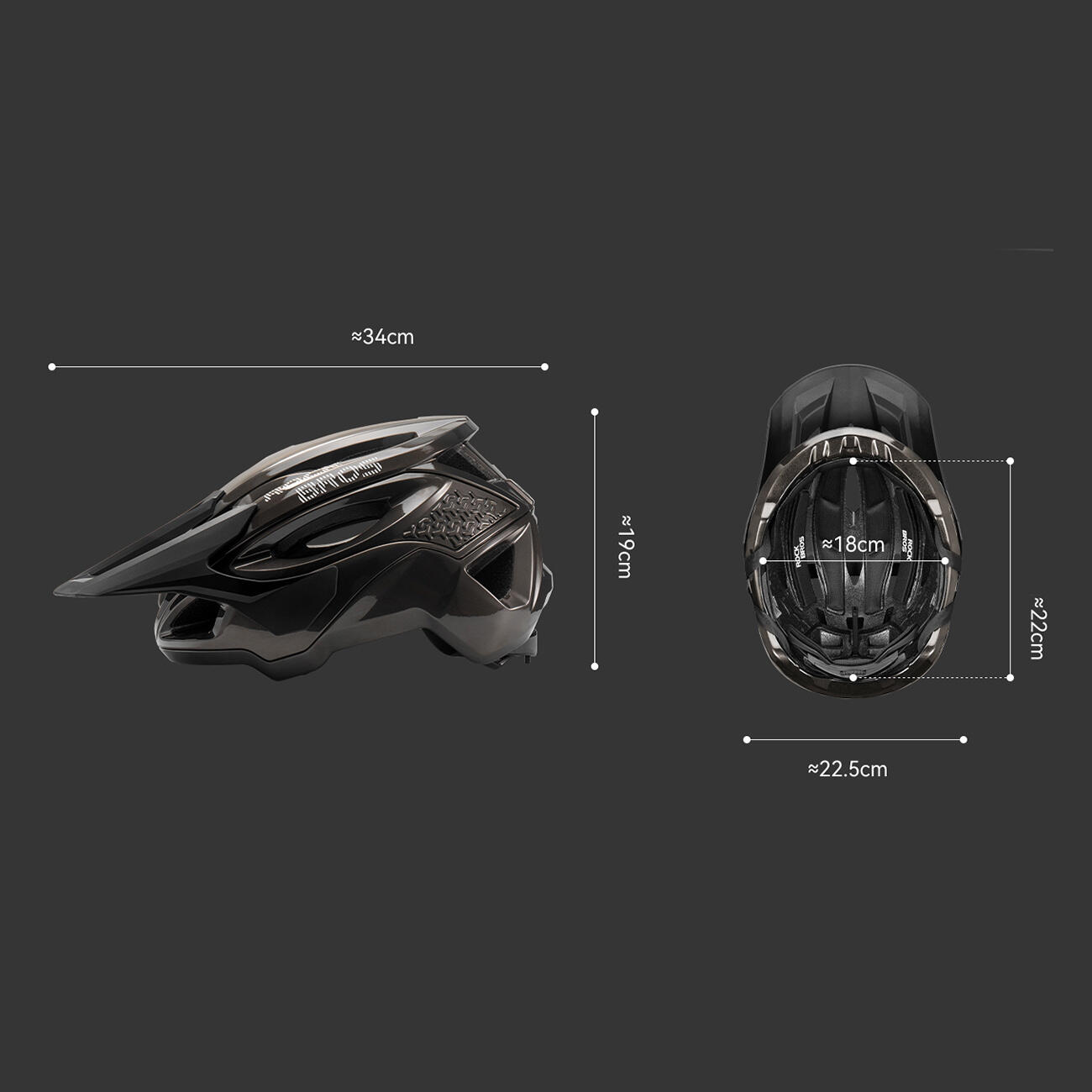 Casco da bicicletta regolabile con visiera 4/7