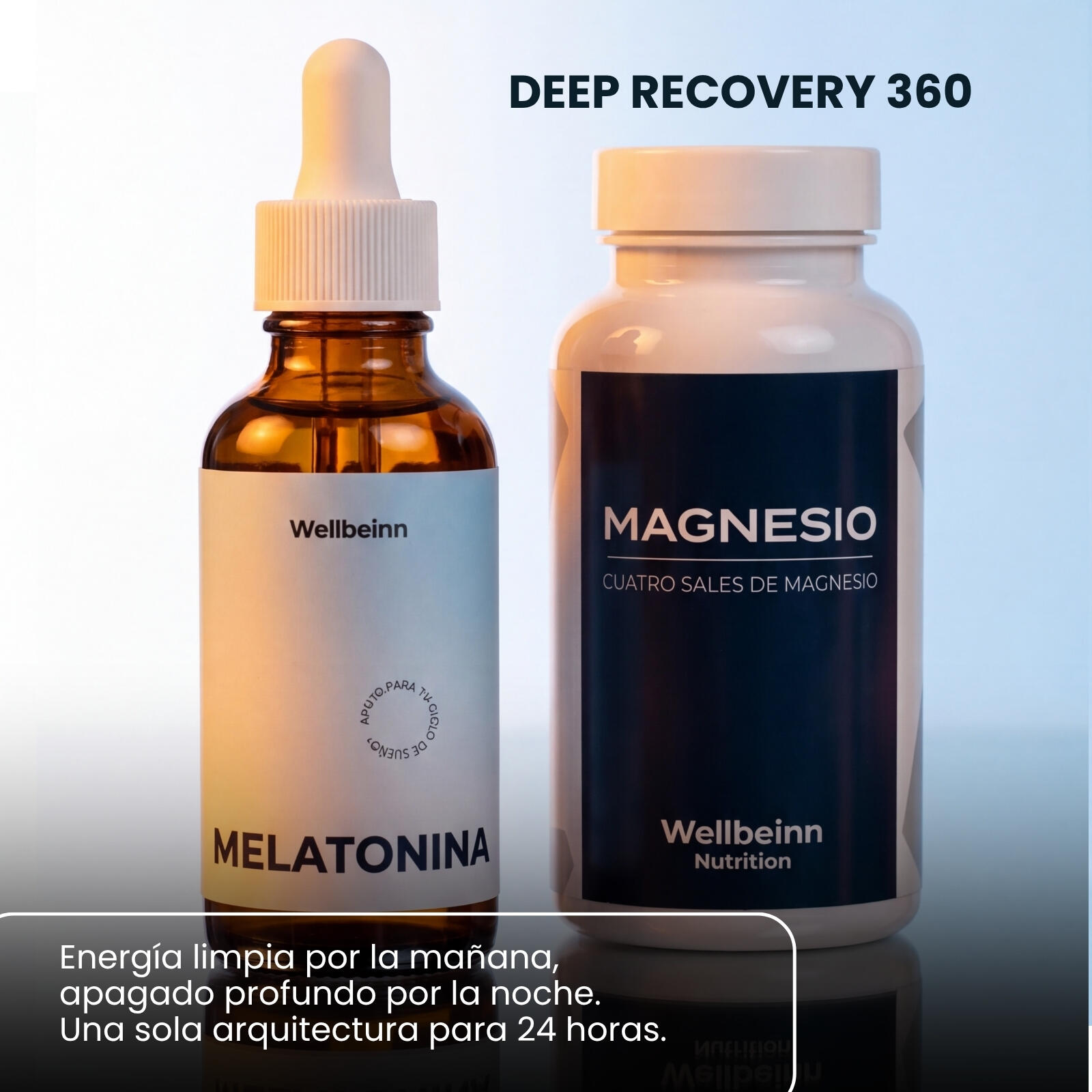 WELLBEINN Noche - Magnesio Matrix 60 comp y Melatonina B6 50 ml 6/6