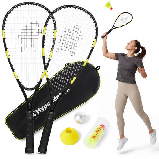 Crossminton HyperMotion Set 2 Schläger 59 cm 5 Volants 8 Hütchen