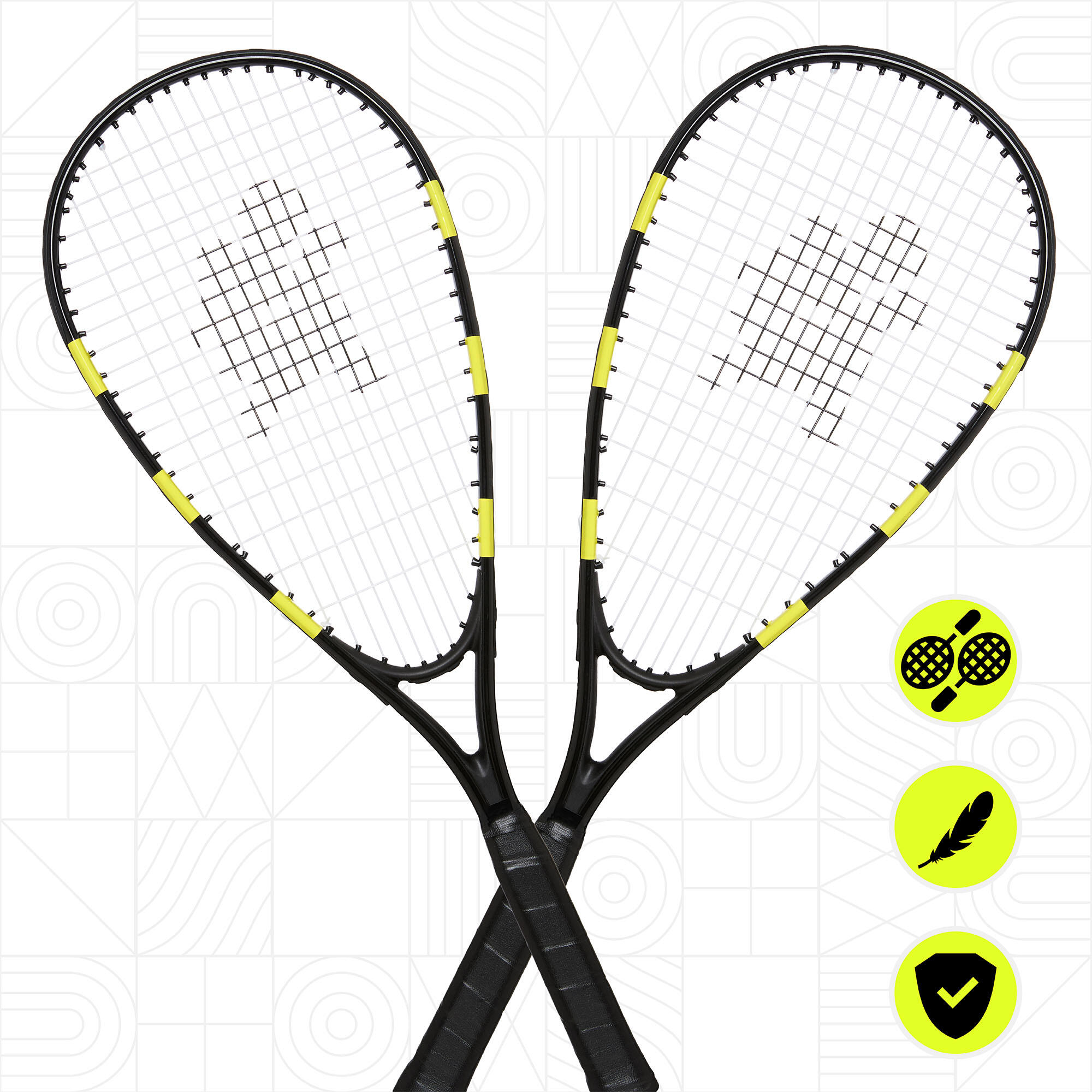 Crossminton HyperMotion set 2 rackets 59 cm 5 shuttlecocks 8 kegels 6/7