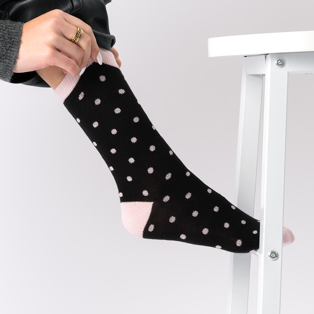 Damen Muster Socken 10 Paar (Modell: Michaela) 10BlkPnk 39-42 3/6