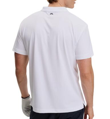 J. Lindeberg Lionel Polo, golfpolo voor heren, wit 3/4