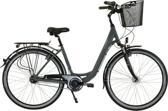 HAWK City Wave Deluxe Plus Fahrrad Grey 7-Gang 28 Zoll