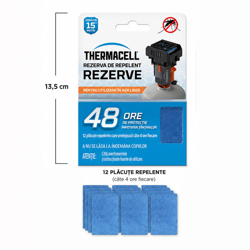 Pachet rezerve Thermacell Backpacker M-48, 48 ore