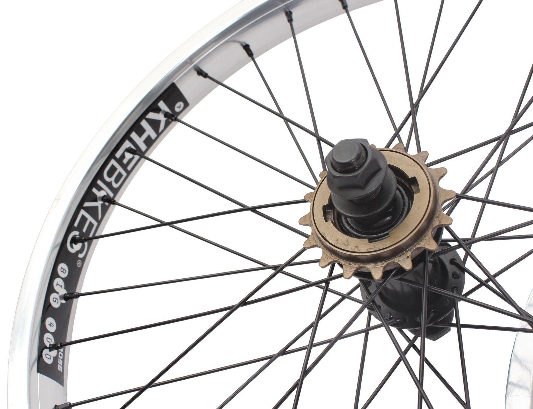 Paire de roues BMX KHE PRISM 20 pouces argent 7/7