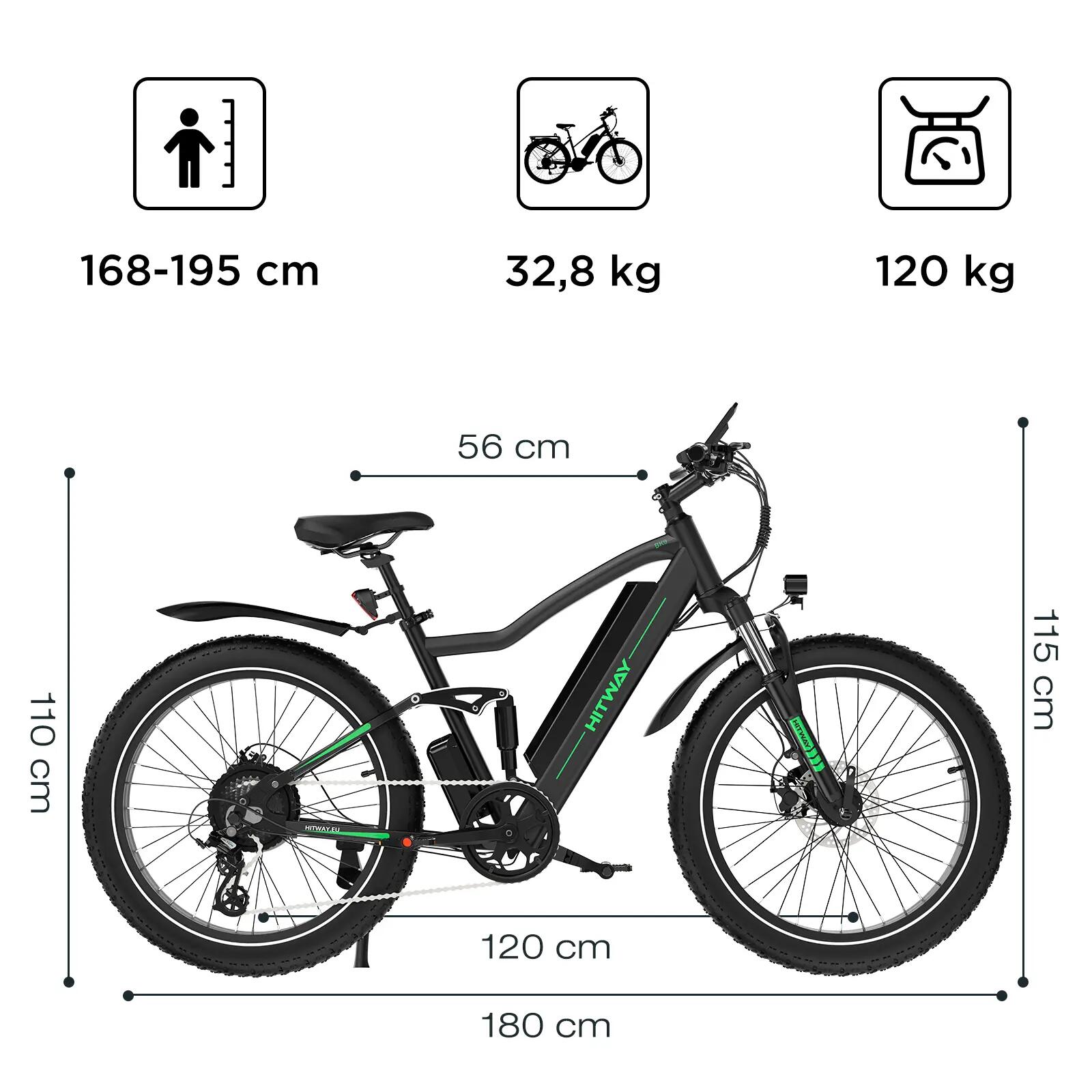 Vélo Électrique Fat Bike 26x4.0 250W Autonomie 80KM BK9S 2/7
