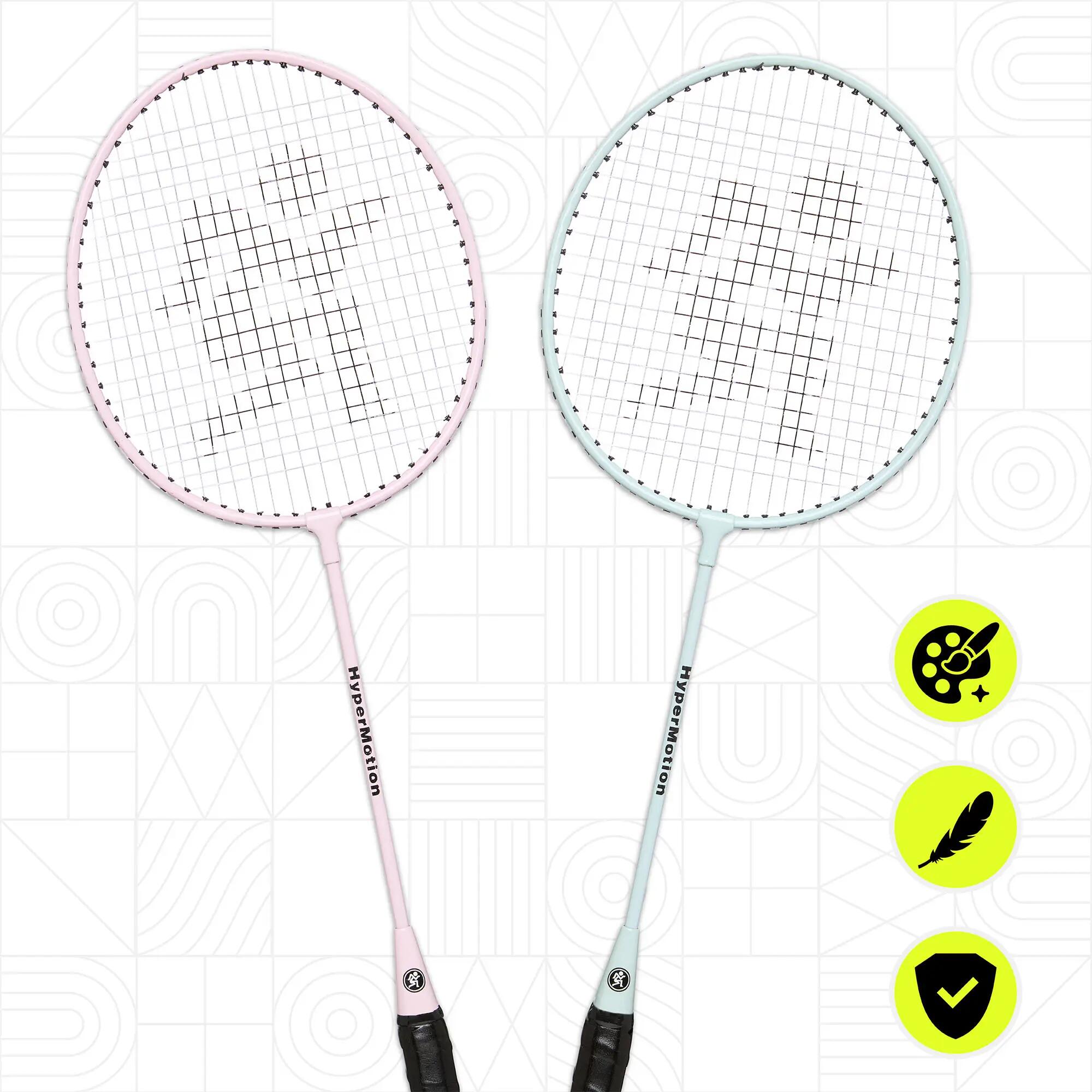 Badmintonová sada HyperMotion pro 2 hráče se dvěma ocelovými raketami 5/7