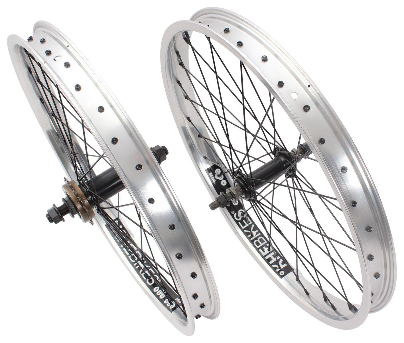 Paire de roues BMX KHE PRISM 20 pouces argent 4/7