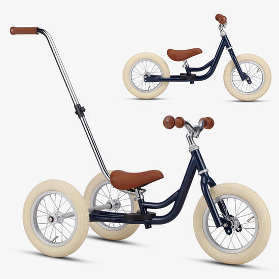 draisienne et tricycle 2-en-1 avec barre de poussée – Draisienne – Bleu