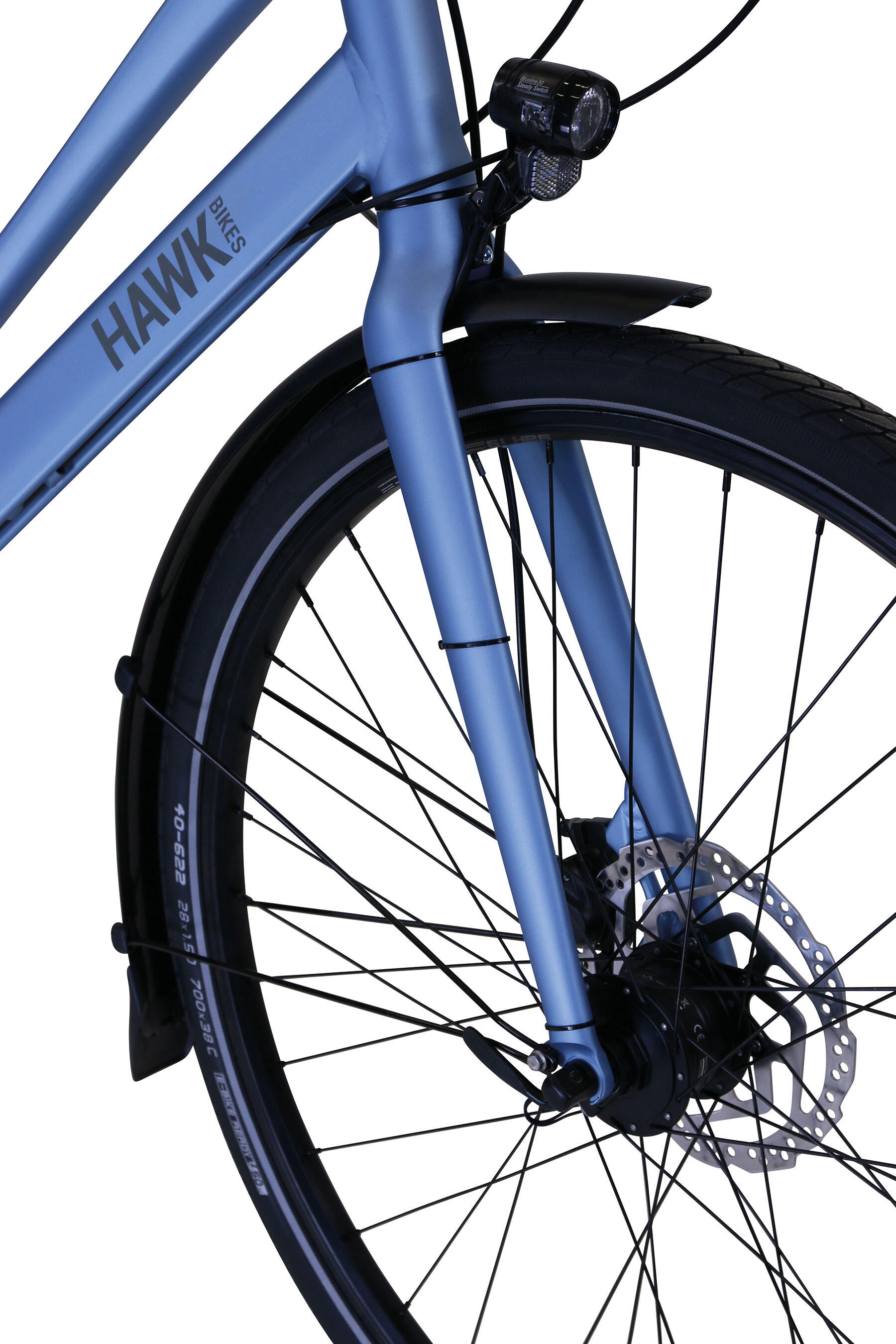 HAWK Trekking Fahrrad Lady Super Deluxe Sky Blue Urban Bike 3/6