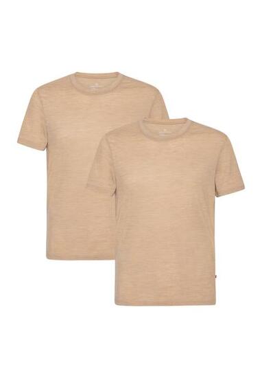 Herren 100 % Merino Woll T-Shirt Leicht Atmungsaktiv 2er Pack