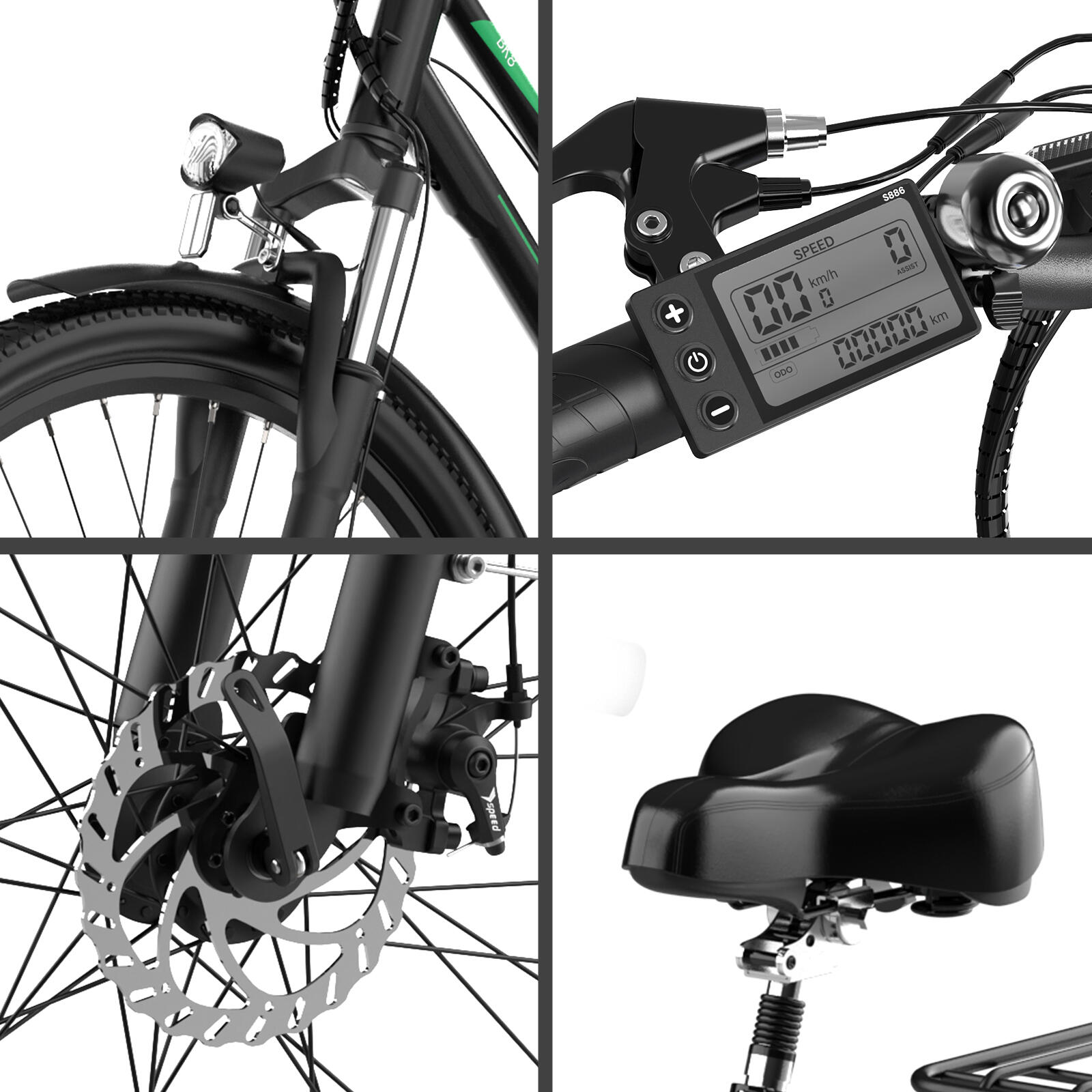 Vélo Électrique VTT 26" 250W Batterie 36V 12Ah Autonomie 90KM BK7S 7/7