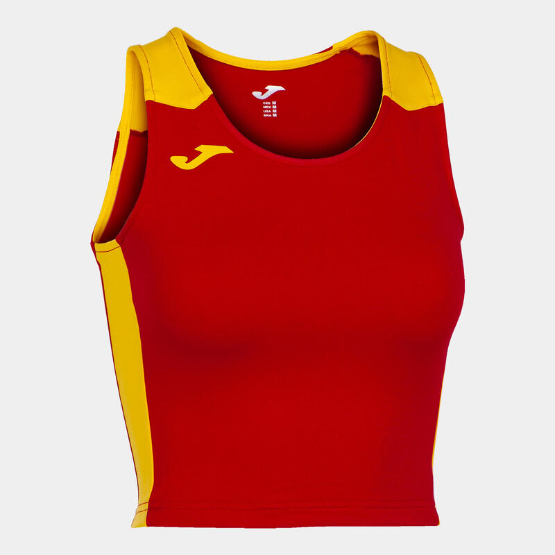 Top Fille Joma Record ii rouge jaune