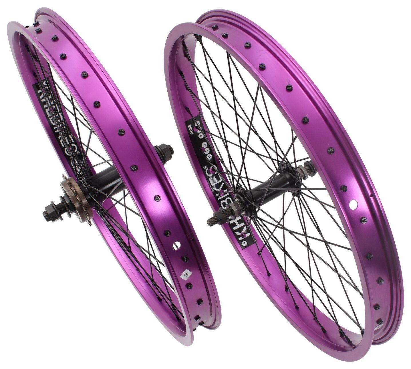 Paire de roues BMX KHE PRISM 20 pouces violette 3/6