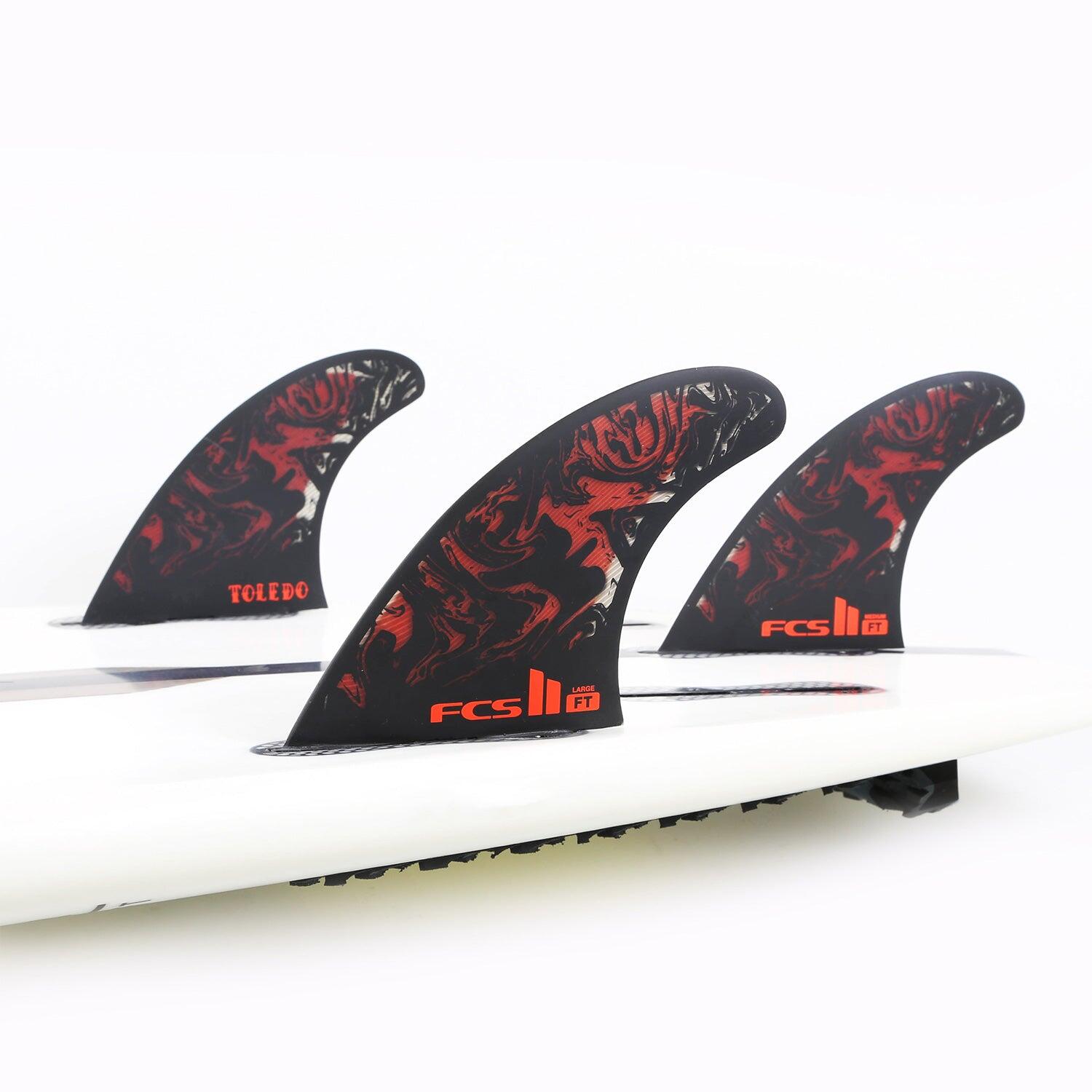 Surfflossen - Filipe Toledo PC - Schwarz/Rot - Groß - 4/5