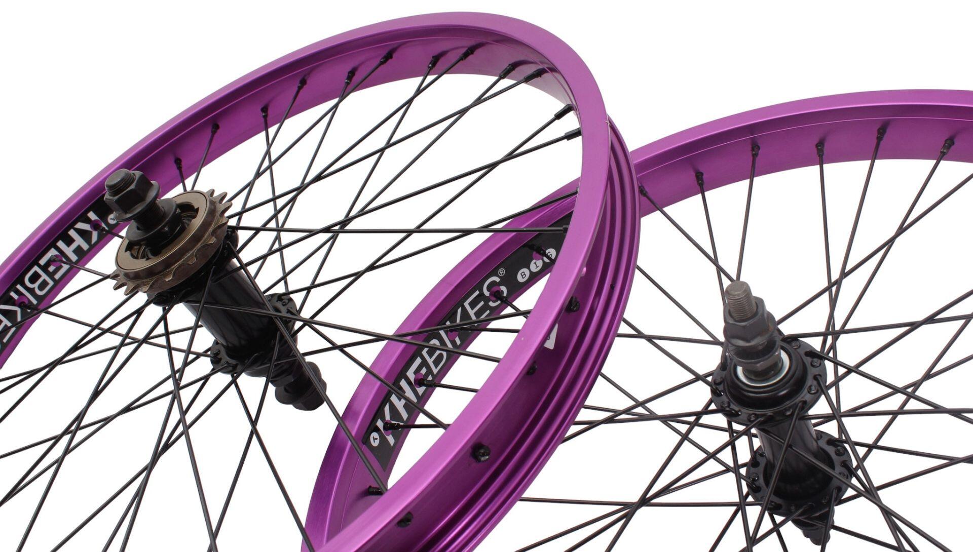 Paire de roues BMX KHE PRISM 20 pouces violette 6/6