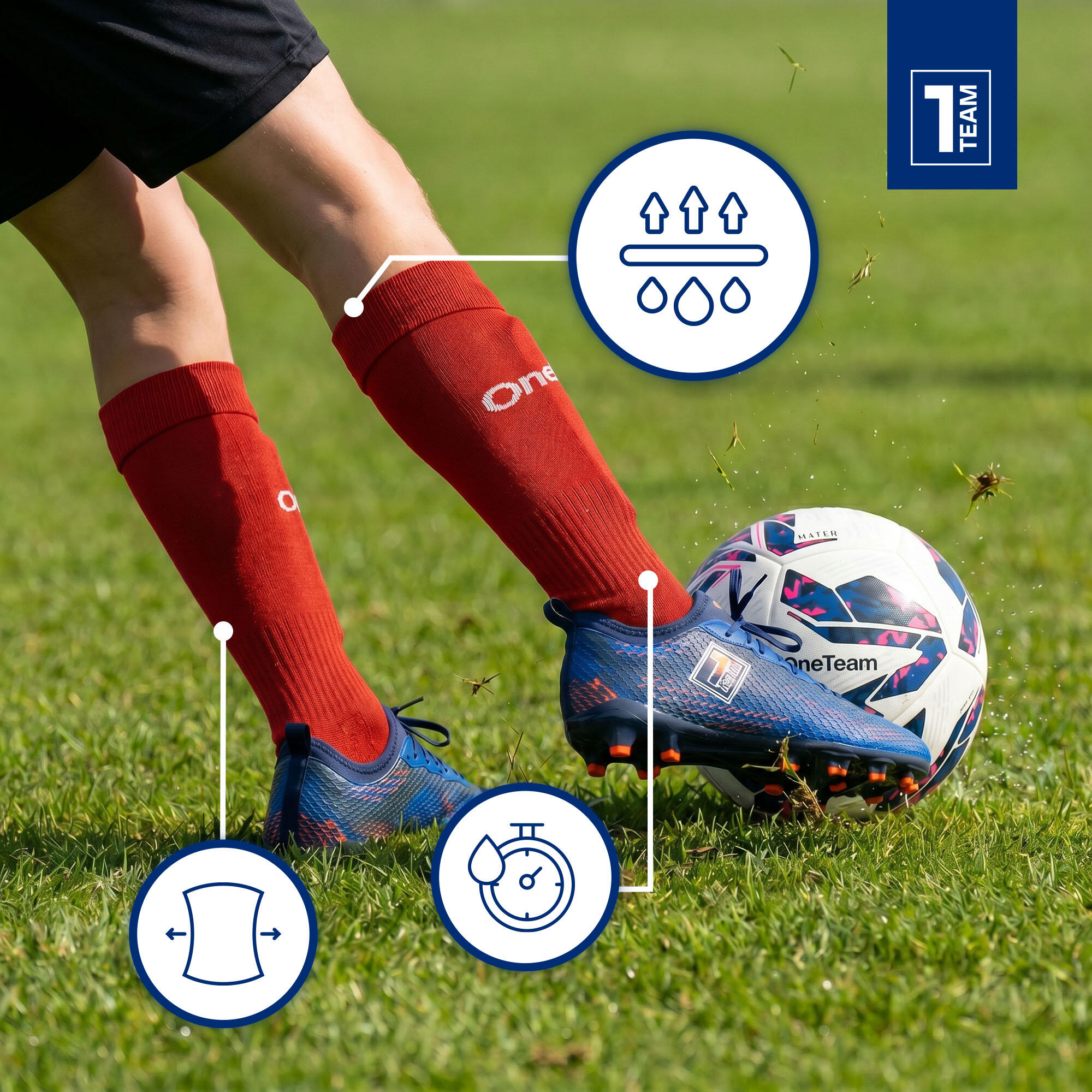 Kindervoetbalsokken OneTeam Precision 3/7