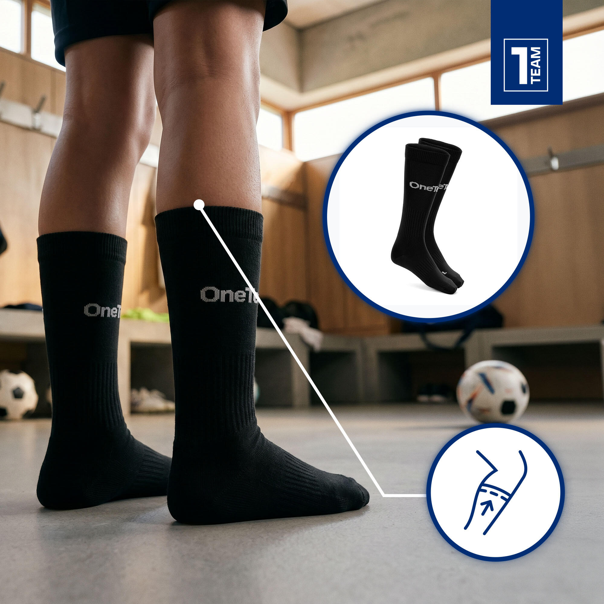 Chaussettes de football enfant OneTeam Precision 7/7