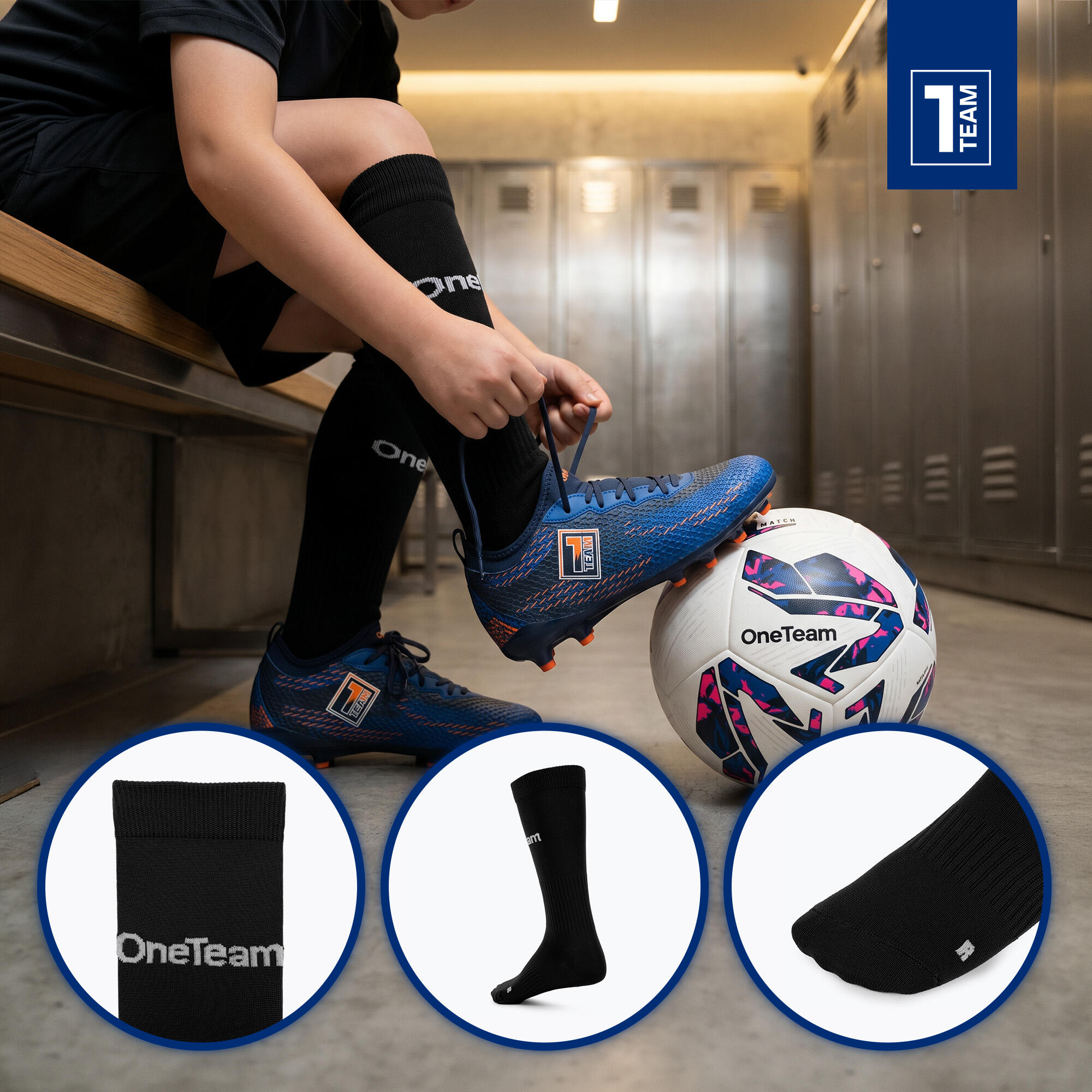 Chaussettes de football enfant OneTeam Precision 4/7