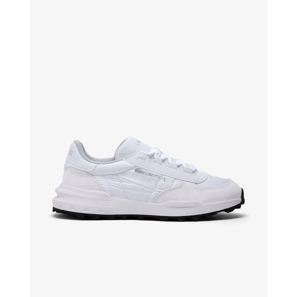 Mens Elite Actevo Suede Trainers (White) 6/6