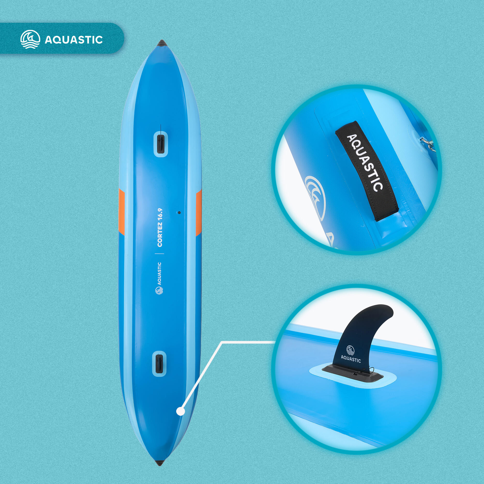 Kayak inflable para 4 personas AQUASTIC Cortez 16'9" 6/7