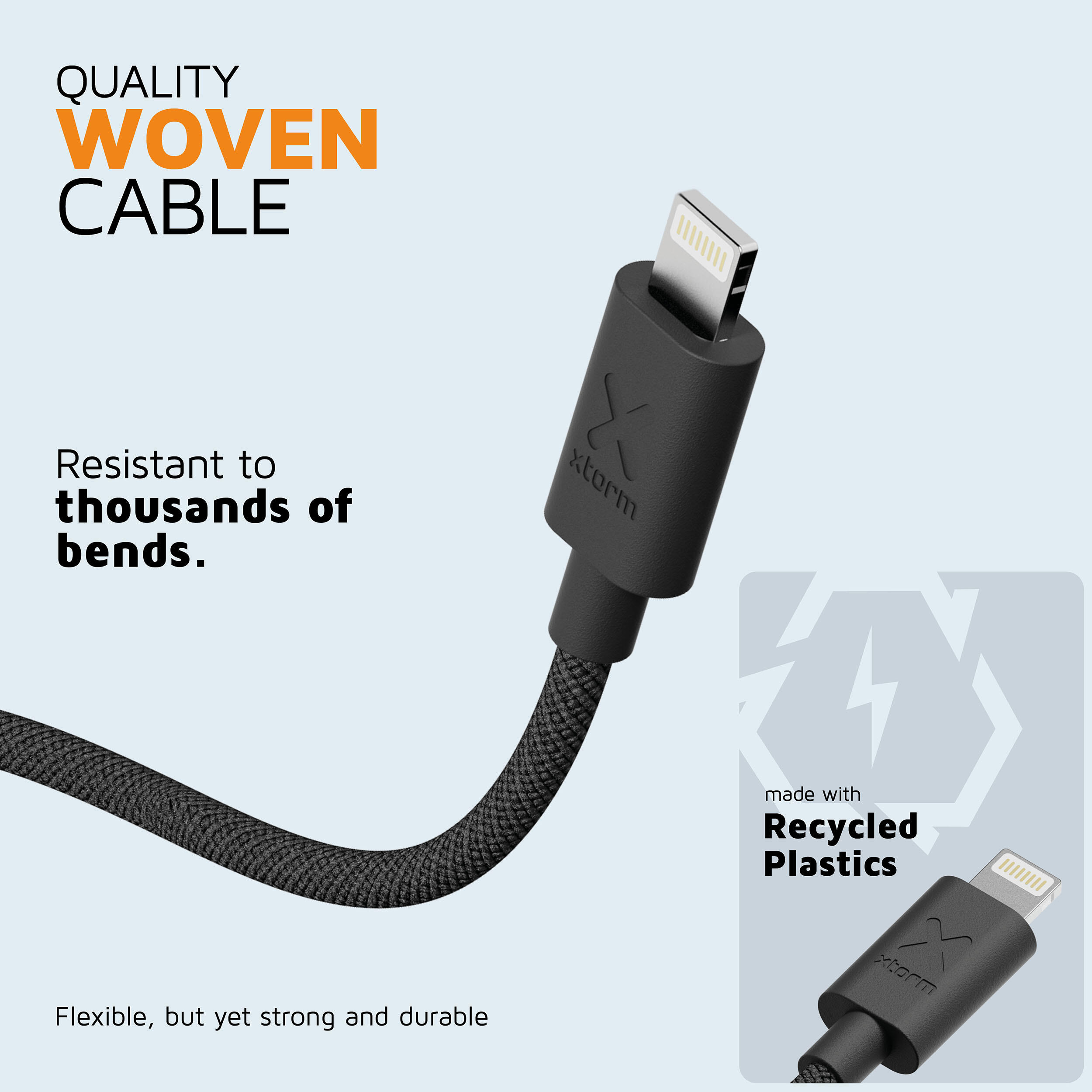 Cable USB-C a Lightning Go2 - 1 metro - Negro 3/5