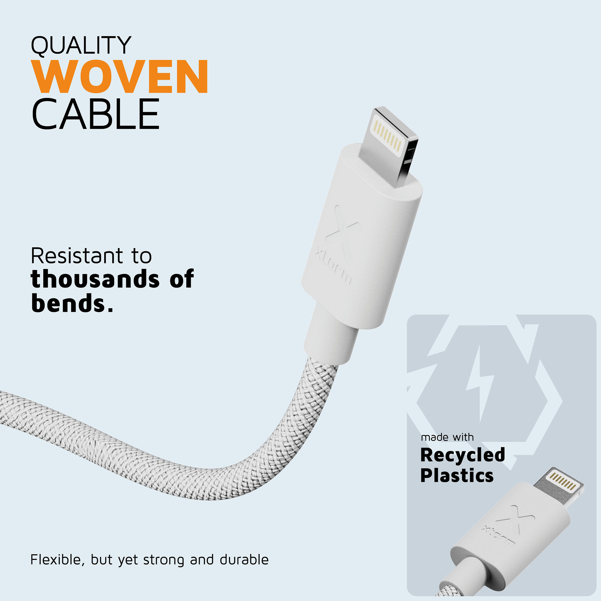 Cable USB-C a Lightning Go2 - 1 metro - Blanco 3/6