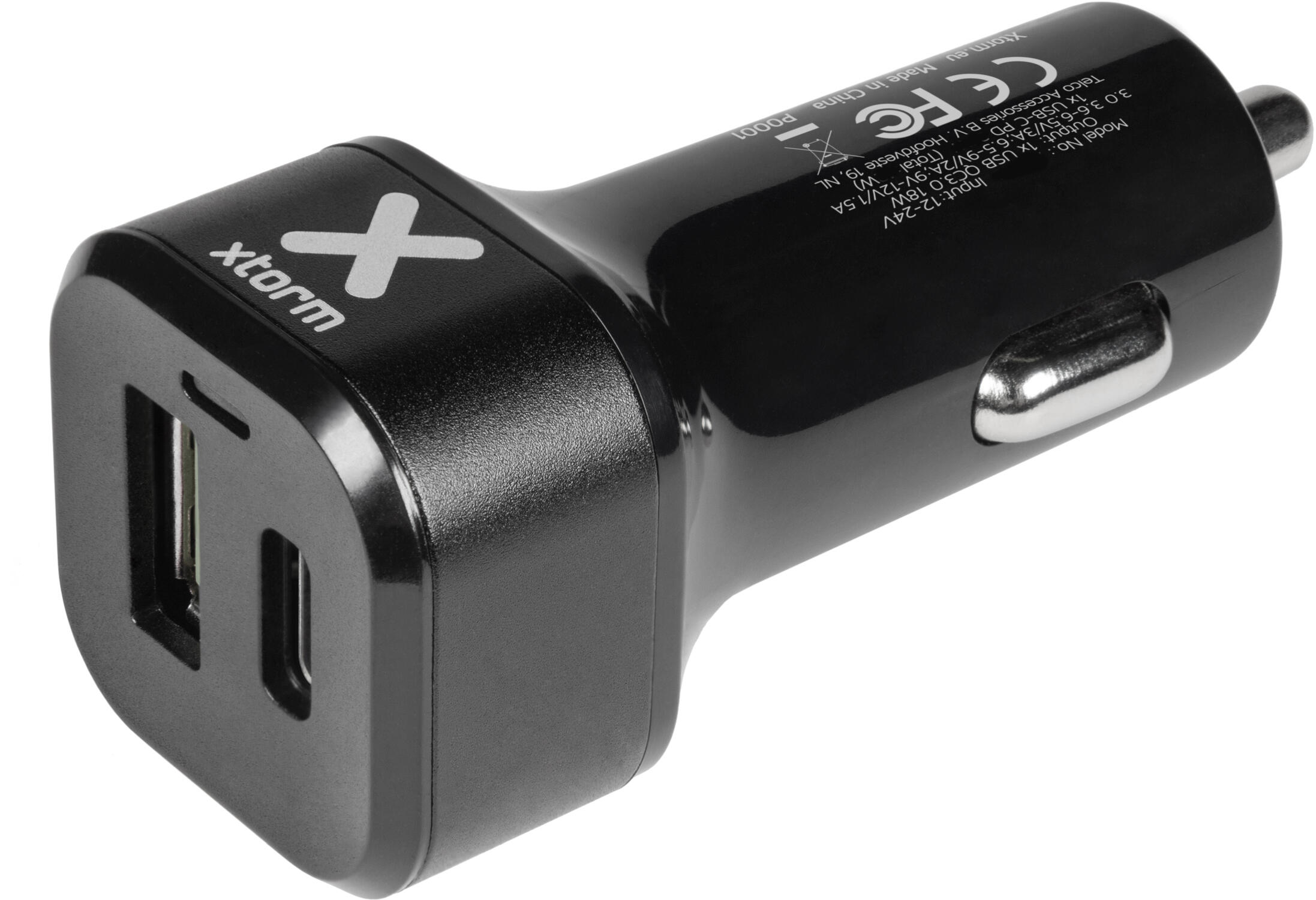 Cargador de coche Pro - USB + USB-C - 48W - Negro 2/3