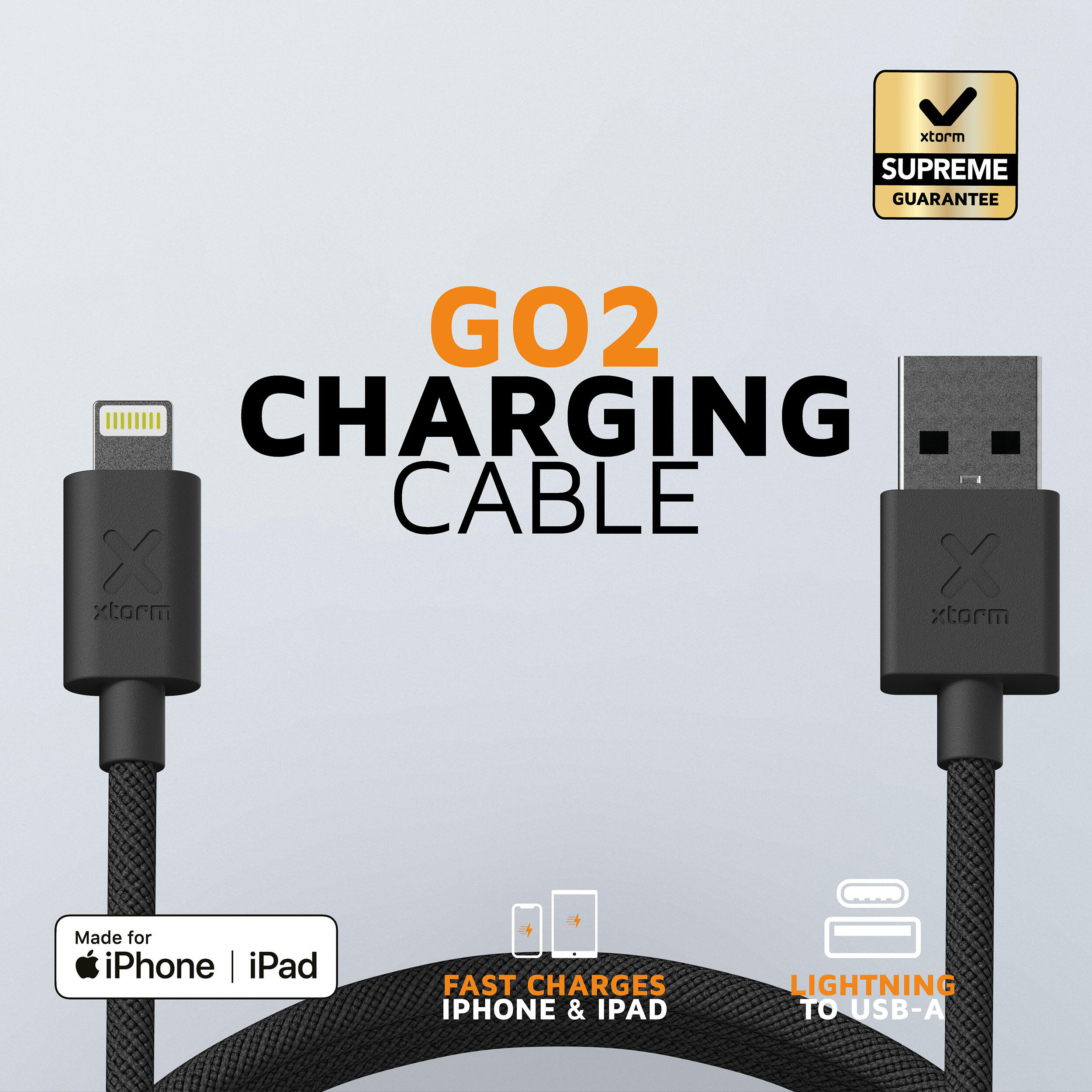 Cable USB-C a Lightning de - 3 metros - Carga rápida - Blanco 2/5