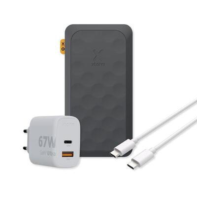 Xtorm 67w fuel series 5 powerbank bundel - geschikt voor laptops - zwart