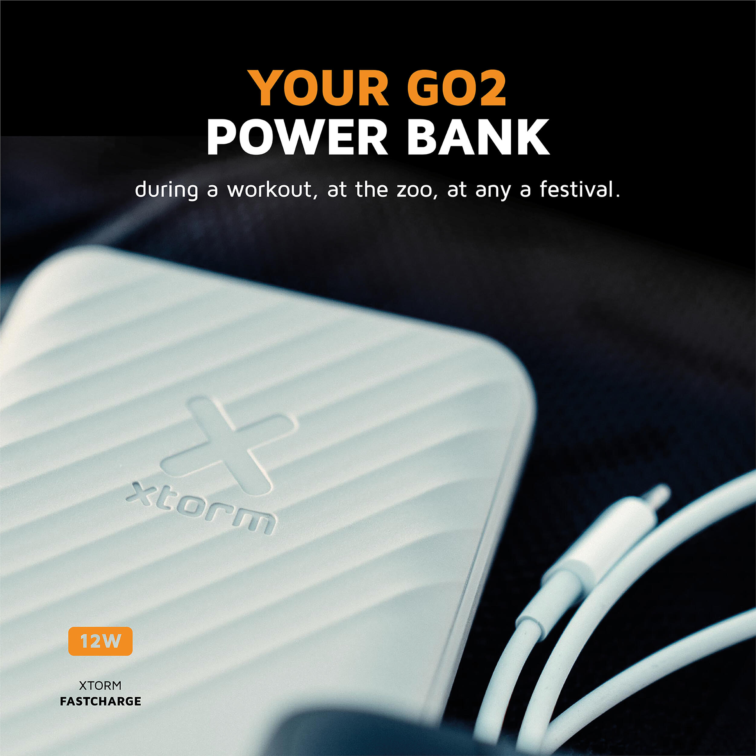 Batería externa Go2 - 5000 mAh - Batería externa potente - Blanco ceniza 3/7