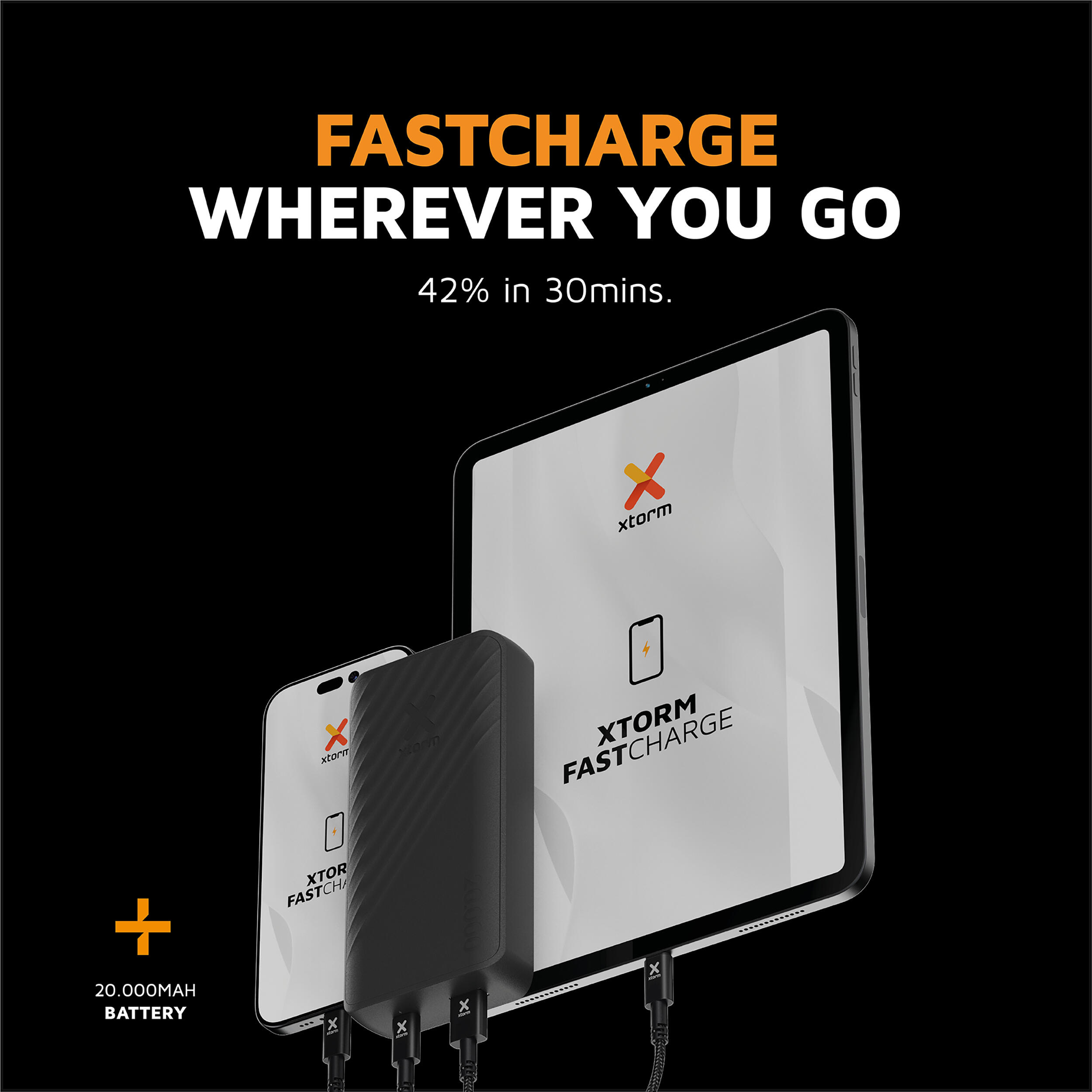 Batería externa Go2 de 20000 mAh - USB-A y USB-C - Negra 2/7
