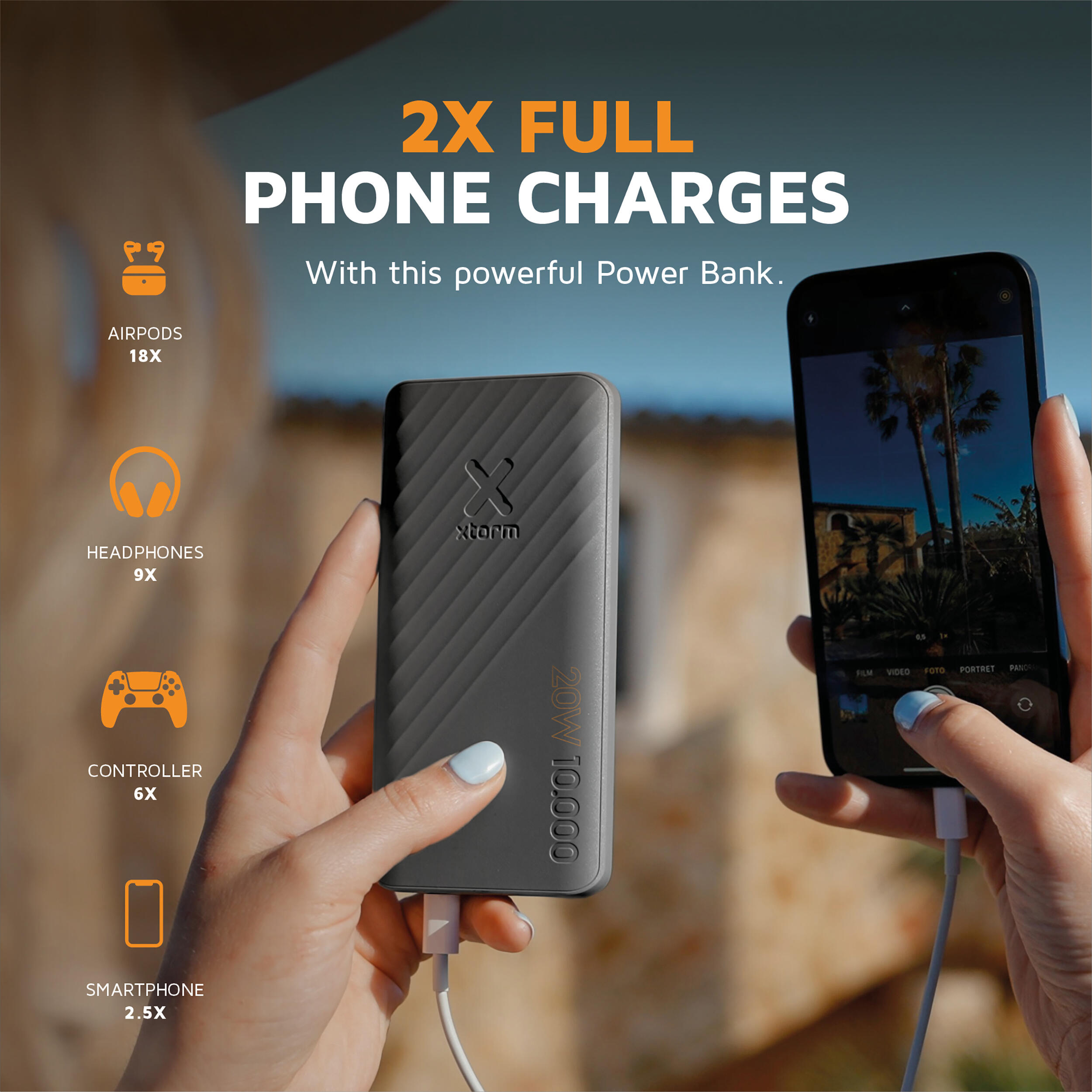 Batería externa Supercharge de 10000 mAh - Carga rápida de 20 W - Negra 5/7