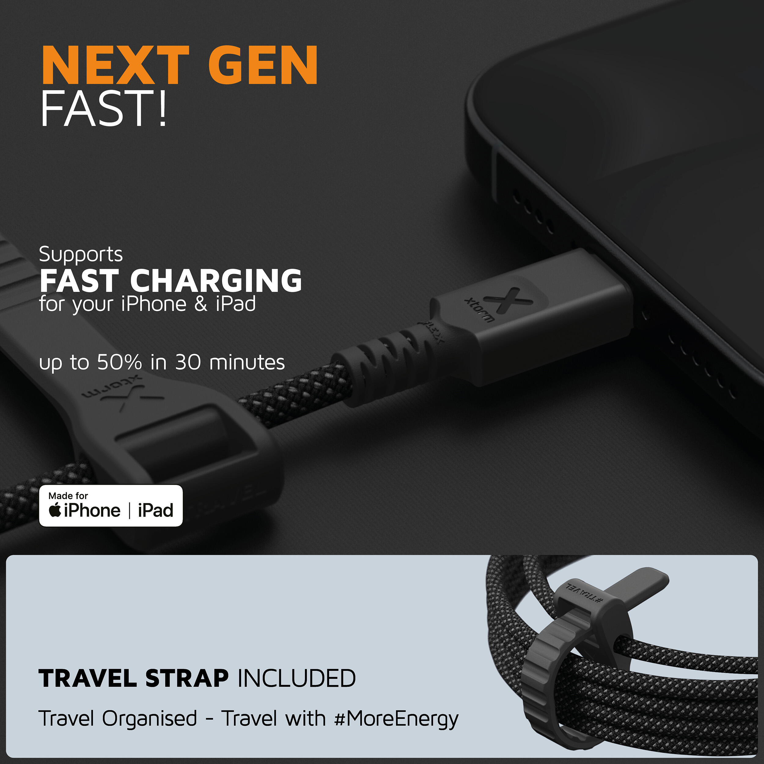 Cable USB a Lightning Next Gen - 1,5 metros - Cable Lightning - Negro 4/6