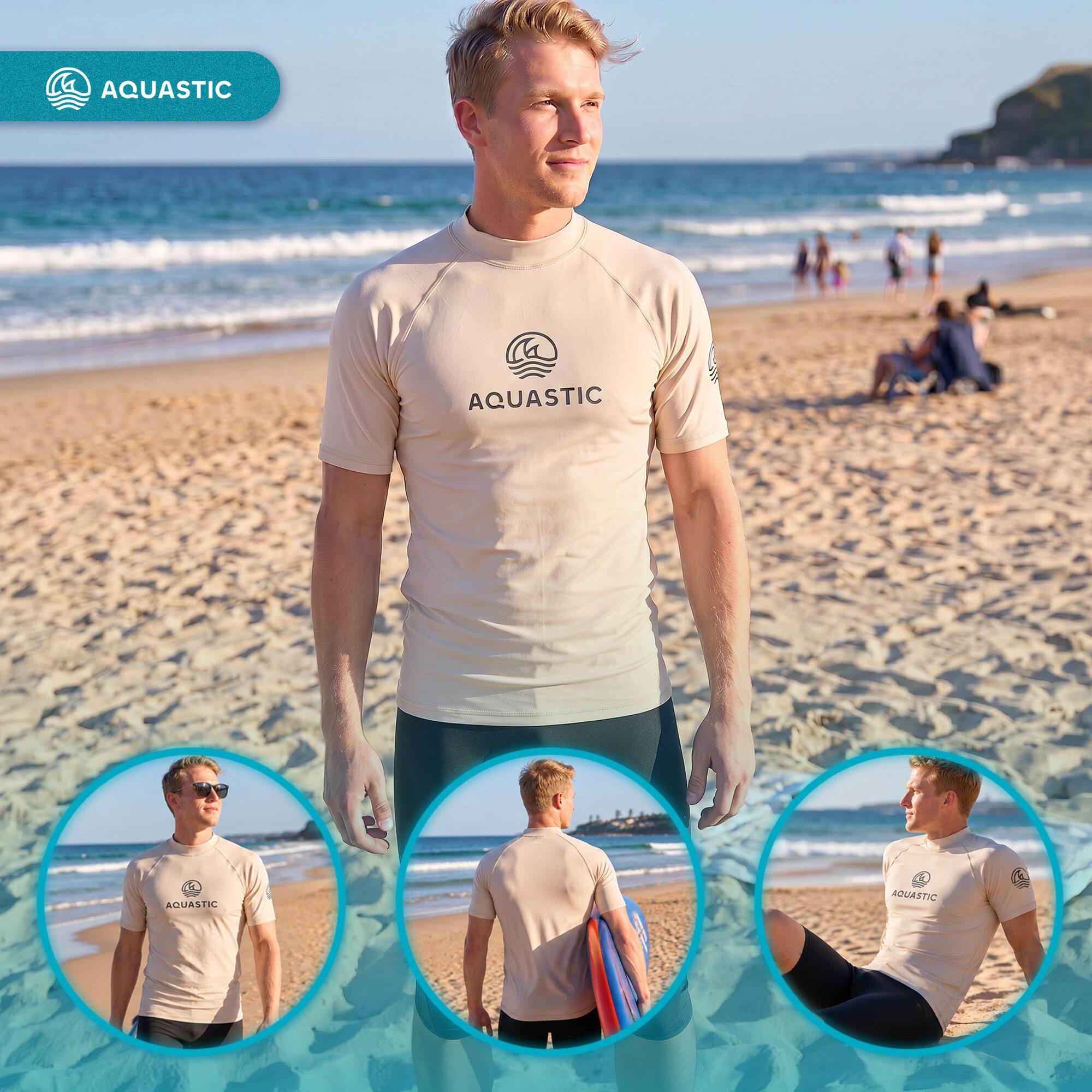 Camiseta masculina AQUASTIC Rimos UV 50+ UPF 3/7