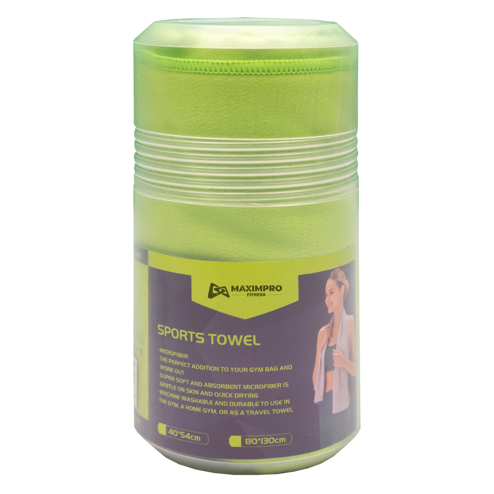 Toalla Microfibra Gimnasio Max Sports Bali 130x80cm verde 4/4