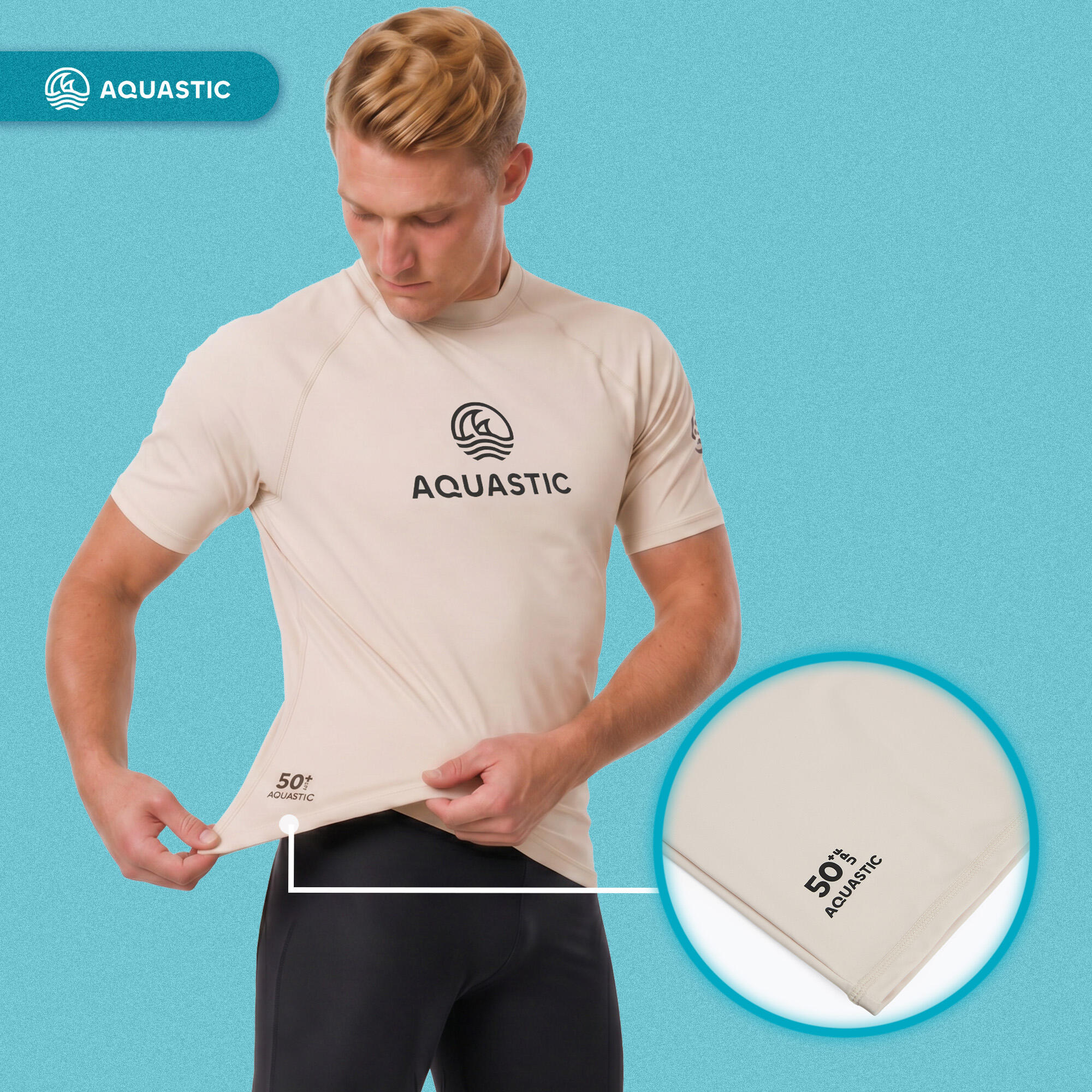 Camiseta masculina AQUASTIC Rimos UV 50+ UPF 6/7