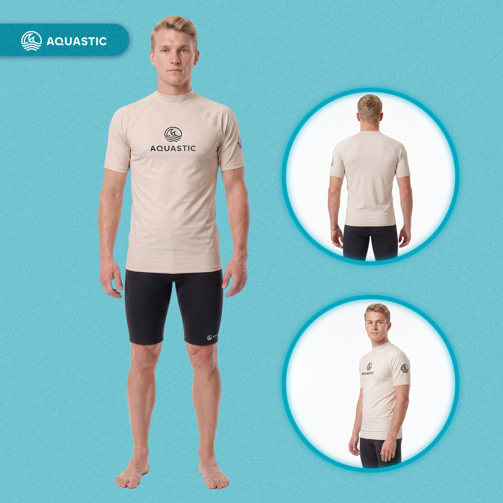 Camiseta masculina AQUASTIC Rimos UV 50+ UPF 5/7