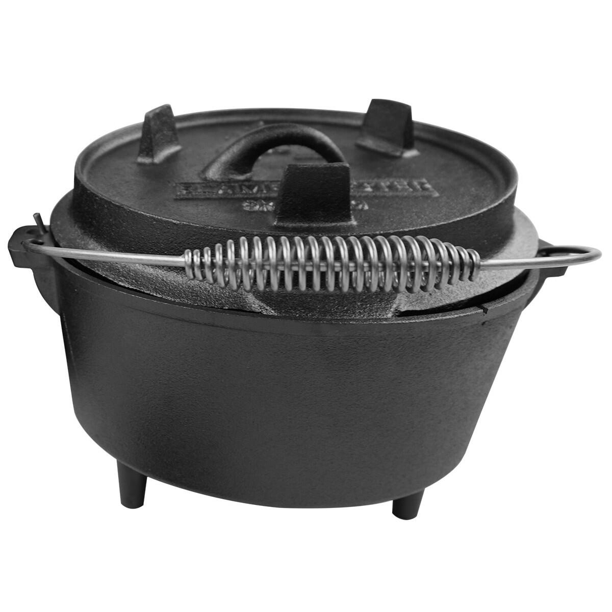 Dutch Oven Flame Master 8,5 L - Gietijzeren pan om in te koken - met voetjes 2/7